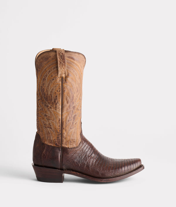 Lucchese Percy Boot Antique Tan Lizard