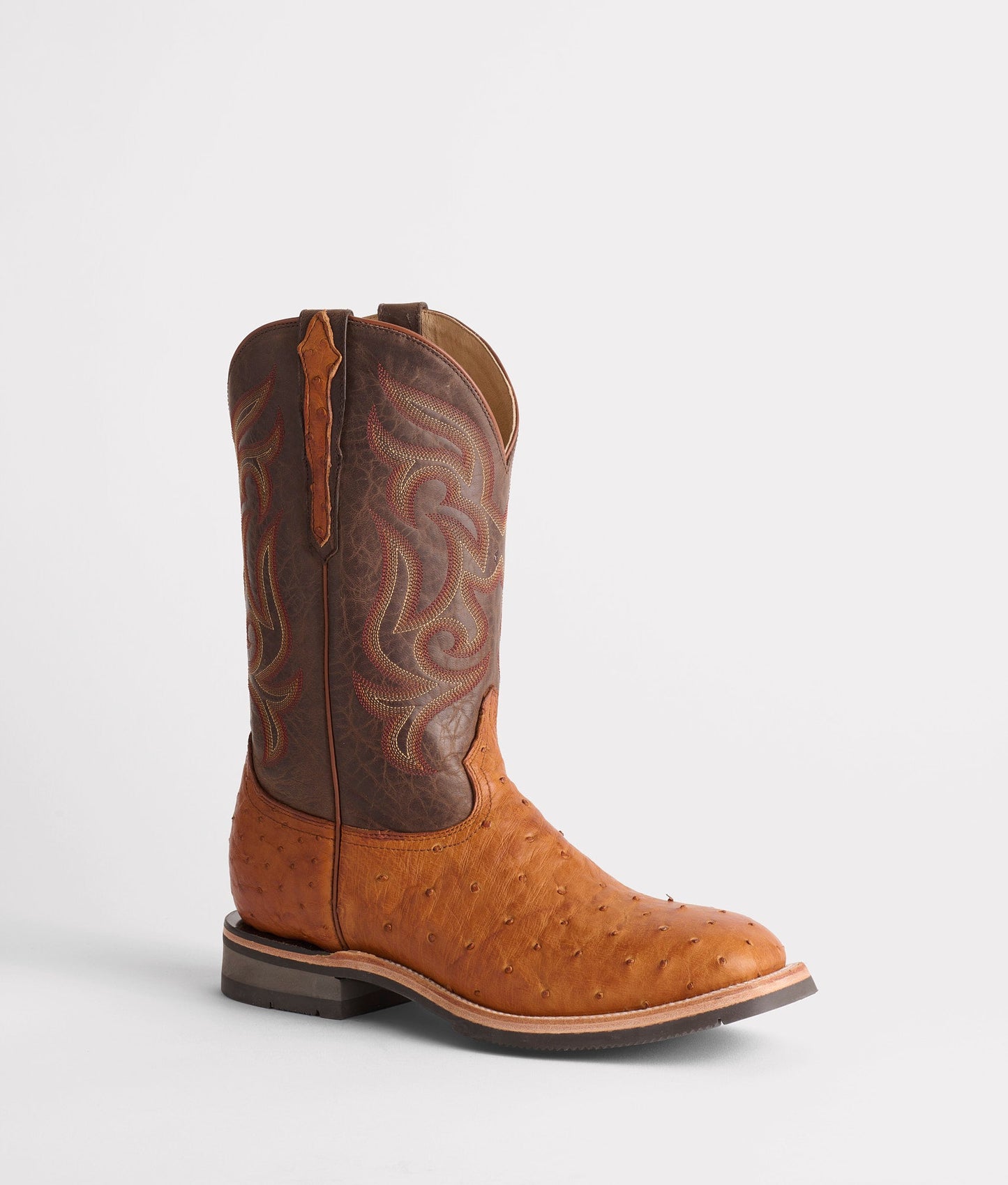 Lucchese Rowdy Ostrich Cognac Boots