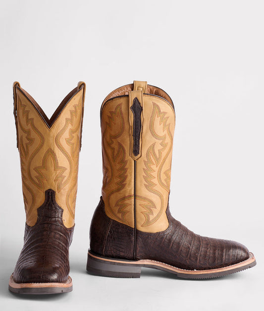 Lucchese Rowdy Caiman Boot Chocolate