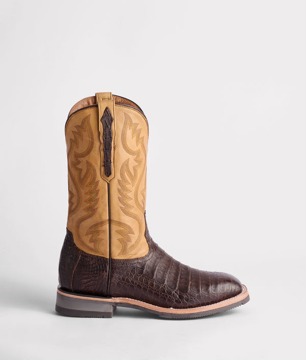 Lucchese Rowdy Caiman Boot Chocolate