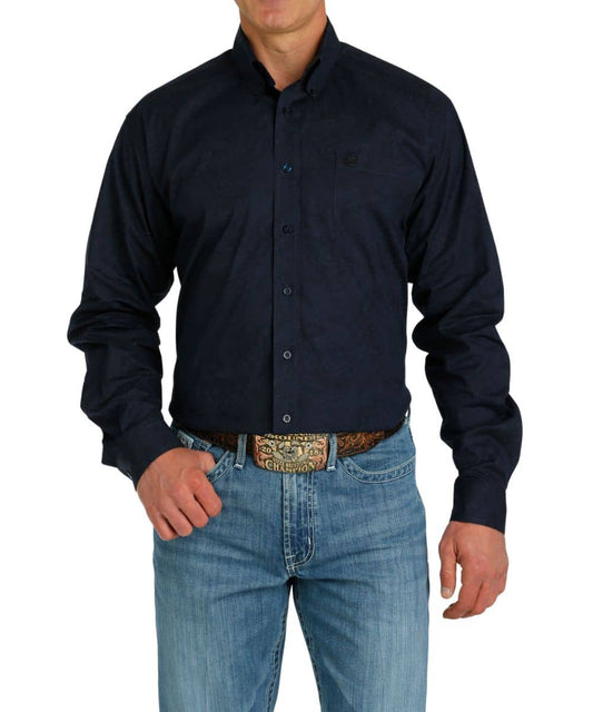 Cinch Navy Paisley Button Up Men's Shirt