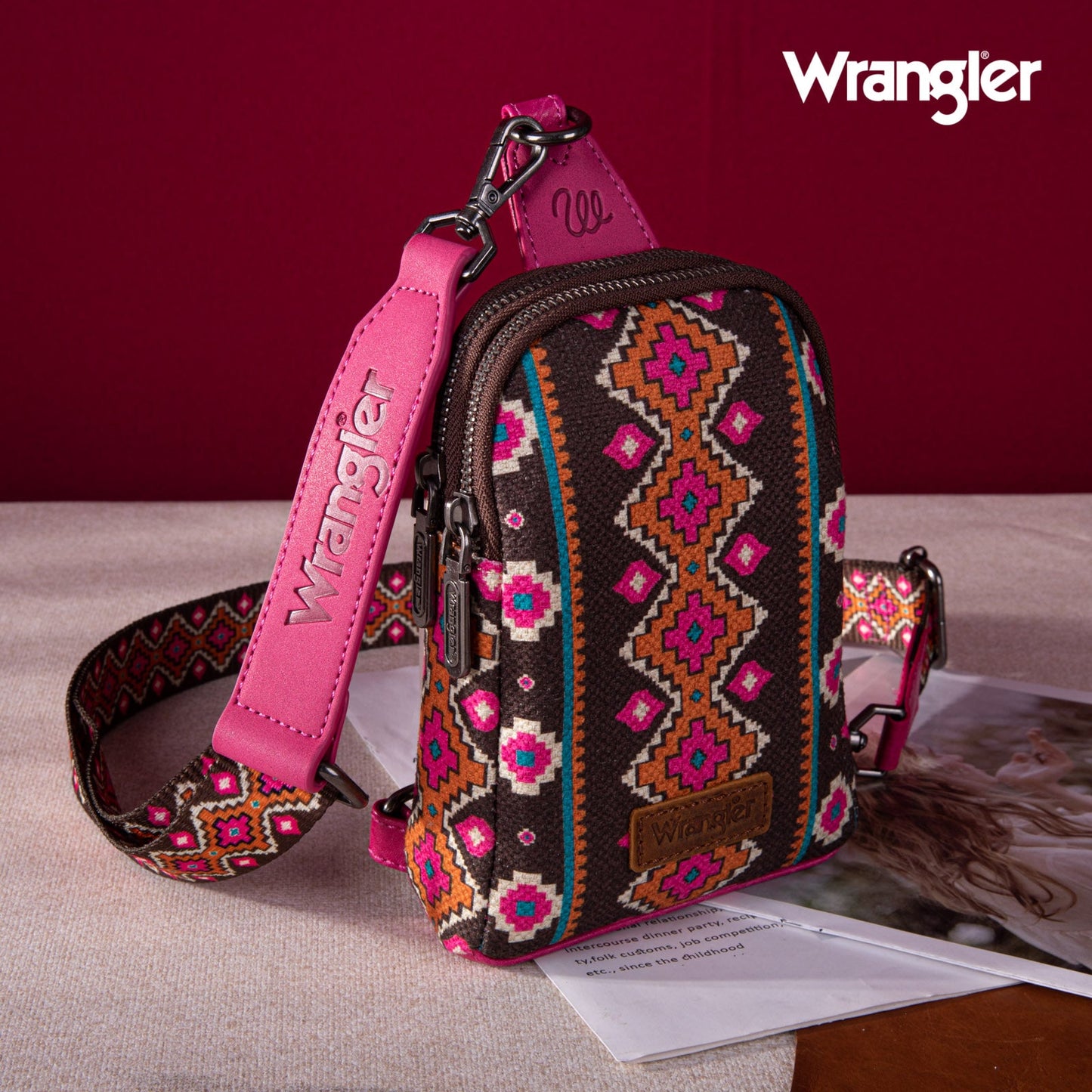 Wrangler Crossbody Sling Hot Pink