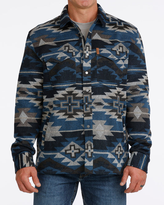 Cinch Blue Aztec Shirt Jacket