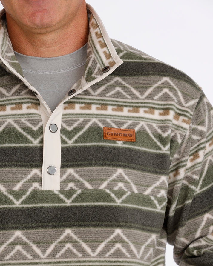 Cinch Polar Fleece Olive Aztec