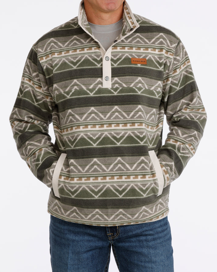 Cinch Polar Fleece Olive Aztec
