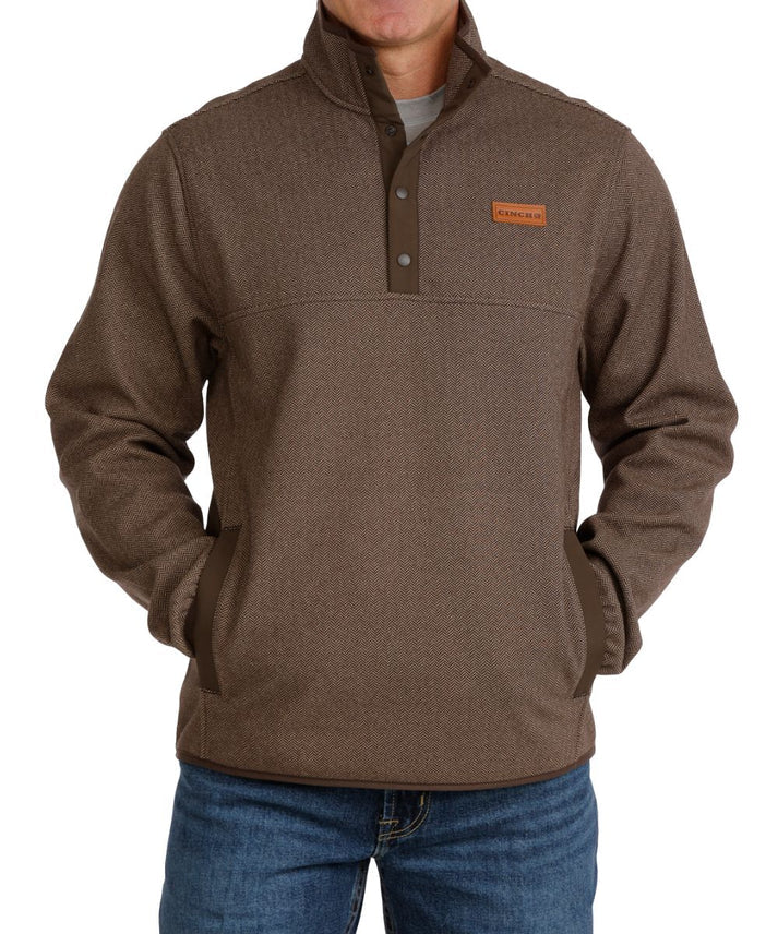 Cinch Brown Snap Fleece