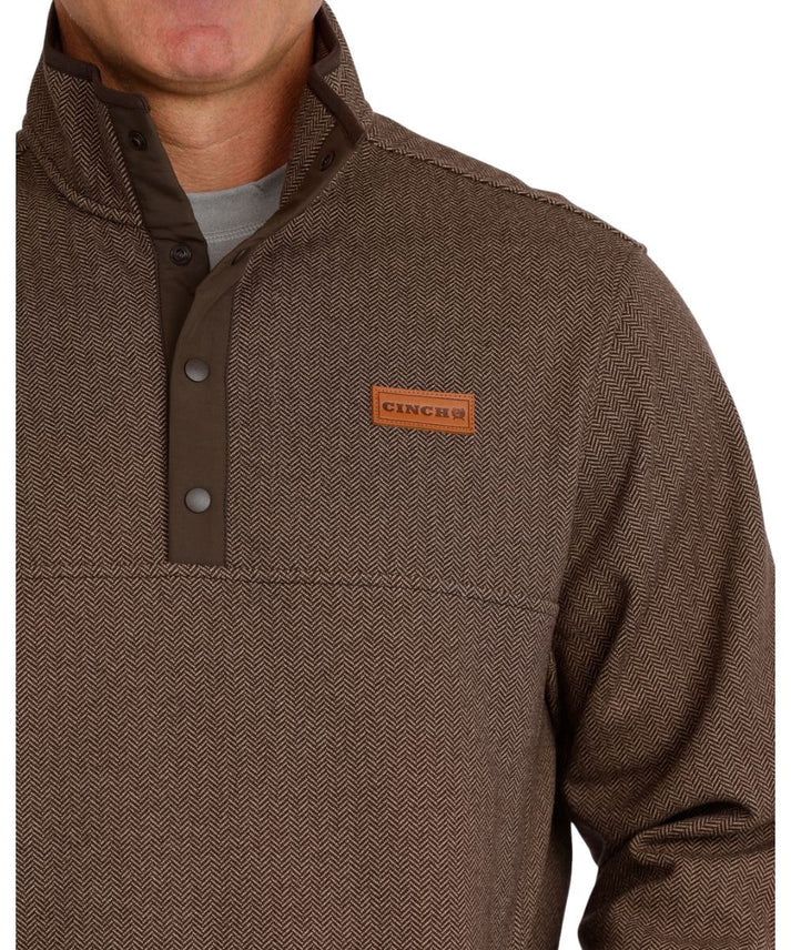 Cinch Brown Snap Fleece
