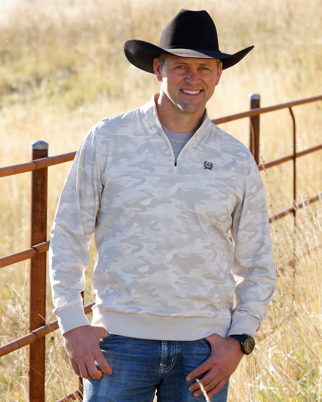 Cinch Camo Quarter Zip Pullover