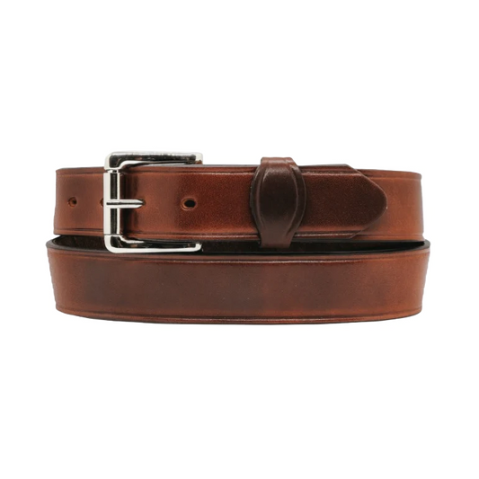 Heritage Leathers Creased Dark Brown Belt