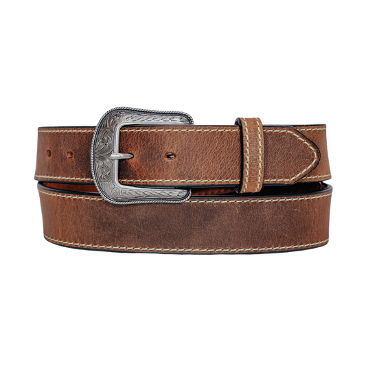 Heritage Leathers Vintage Three Piece Brown Belt