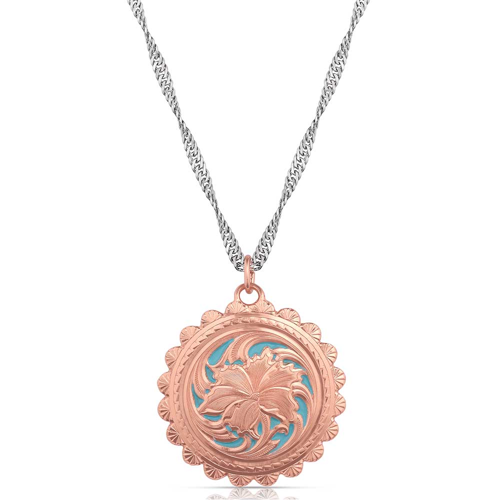 Montana Scalloped Edge Concho Necklace