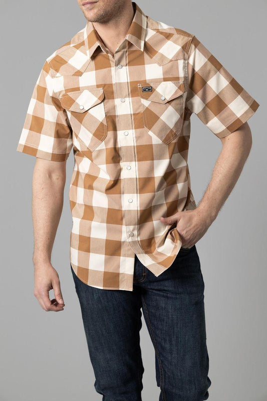 Final Sale ✨ Kimes Malcom Buffalo Paid Dress Shirt Brown