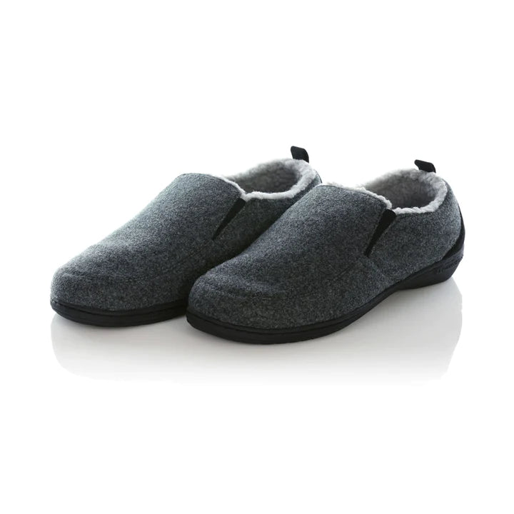 PowerStep Mens Twin-Gore Slippers Charcoal