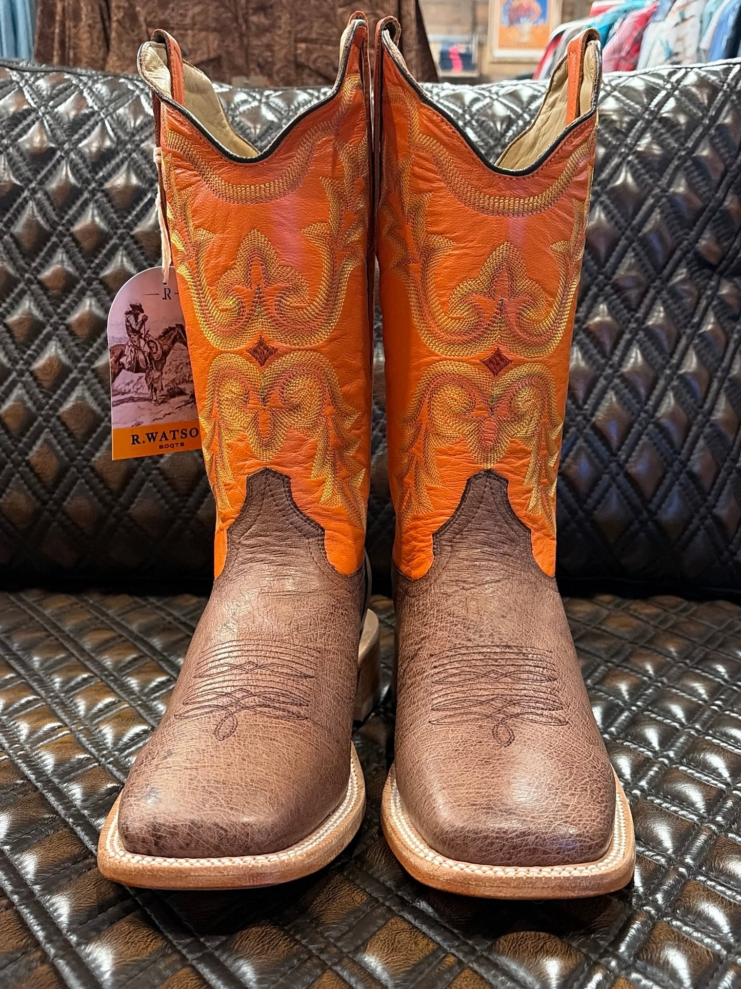 R. Watson Smooth Ostrich Boots