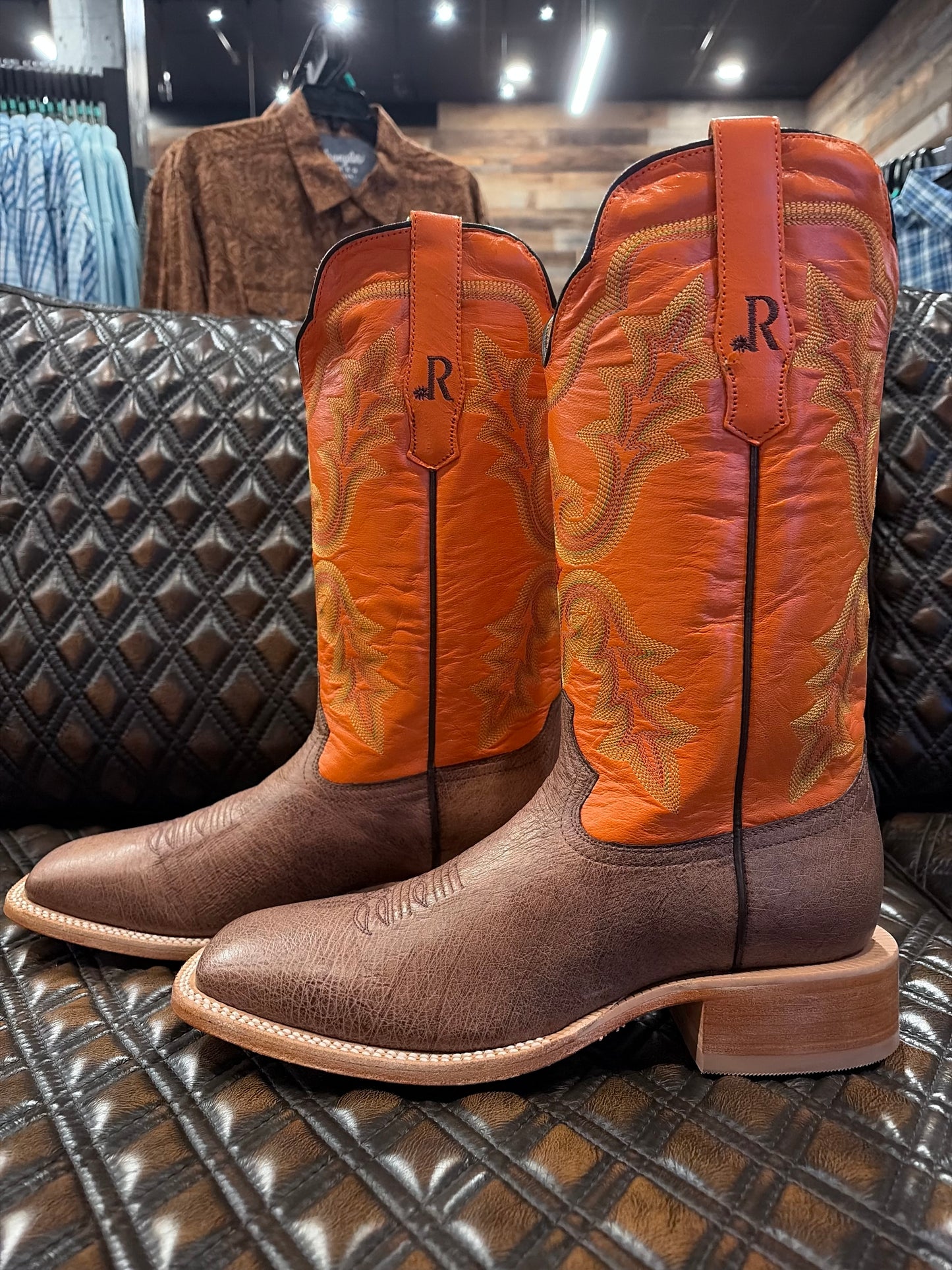 R. Watson Smooth Ostrich Boots