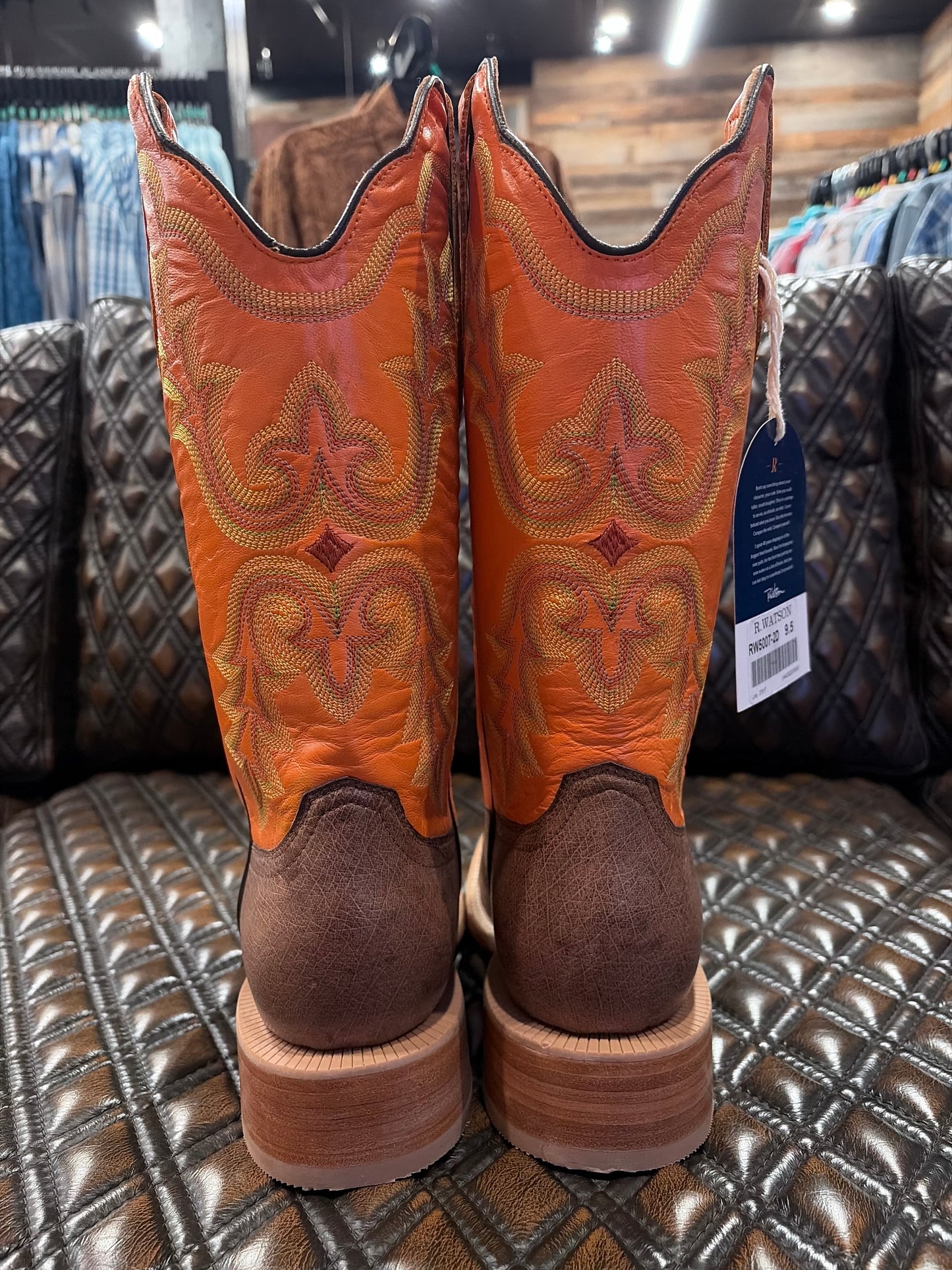 R. Watson Smooth Ostrich Boots