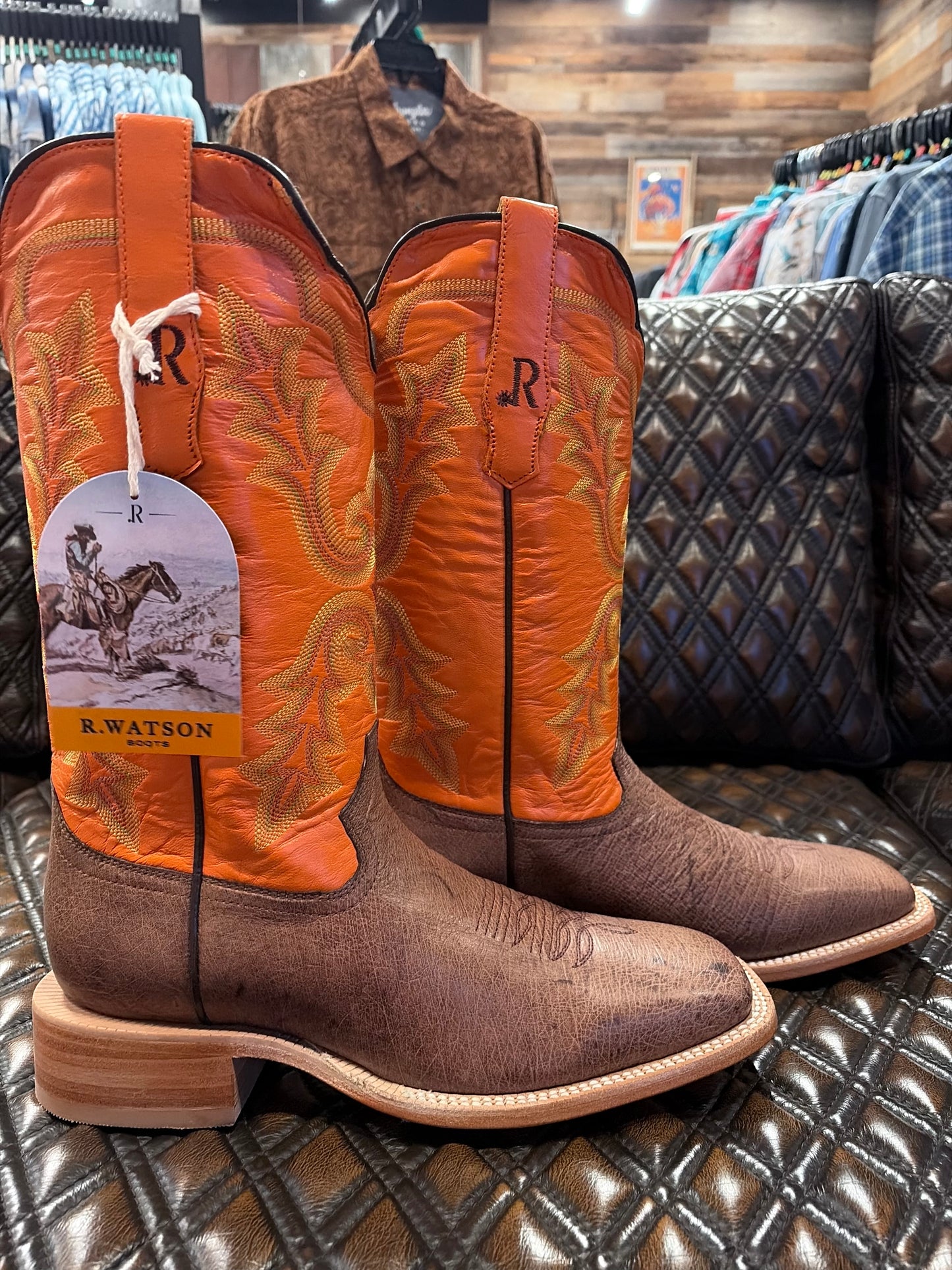 R. Watson Smooth Ostrich Boots