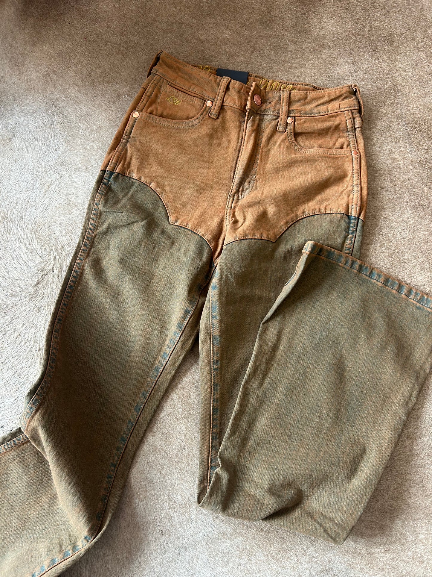 Lainey Wilson Brown Chaps Flares