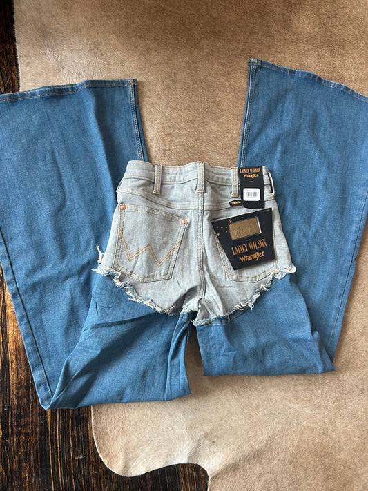 Lainey Wilson Denim Chaps Wide Leg