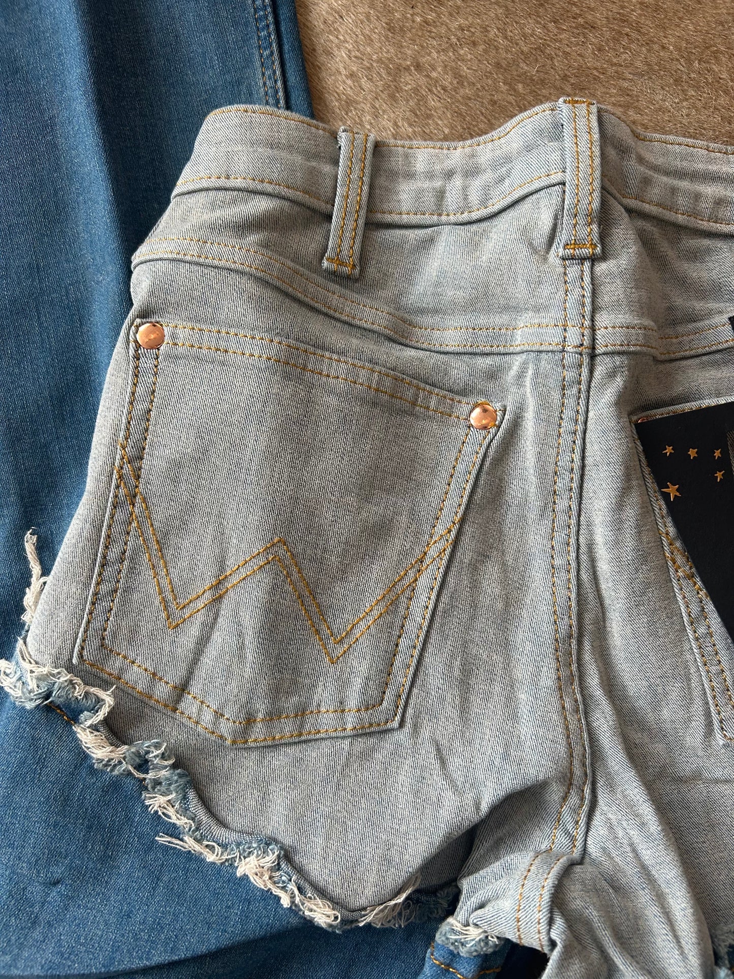 Lainey Wilson Denim Chaps Wide Leg