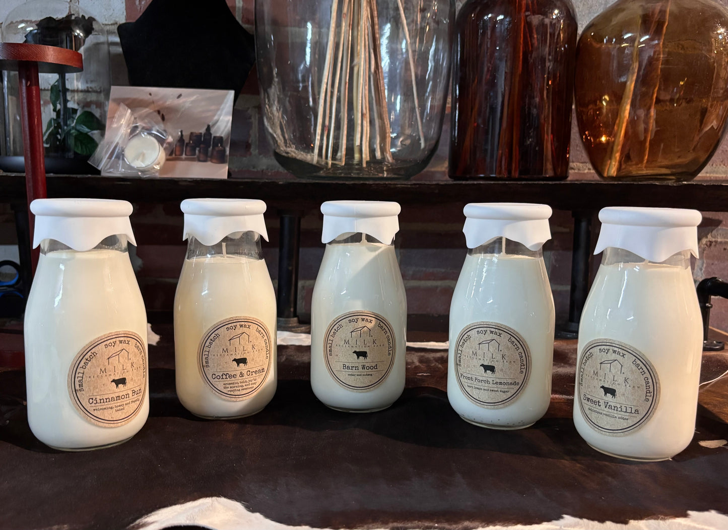 Milk Bottle Candle