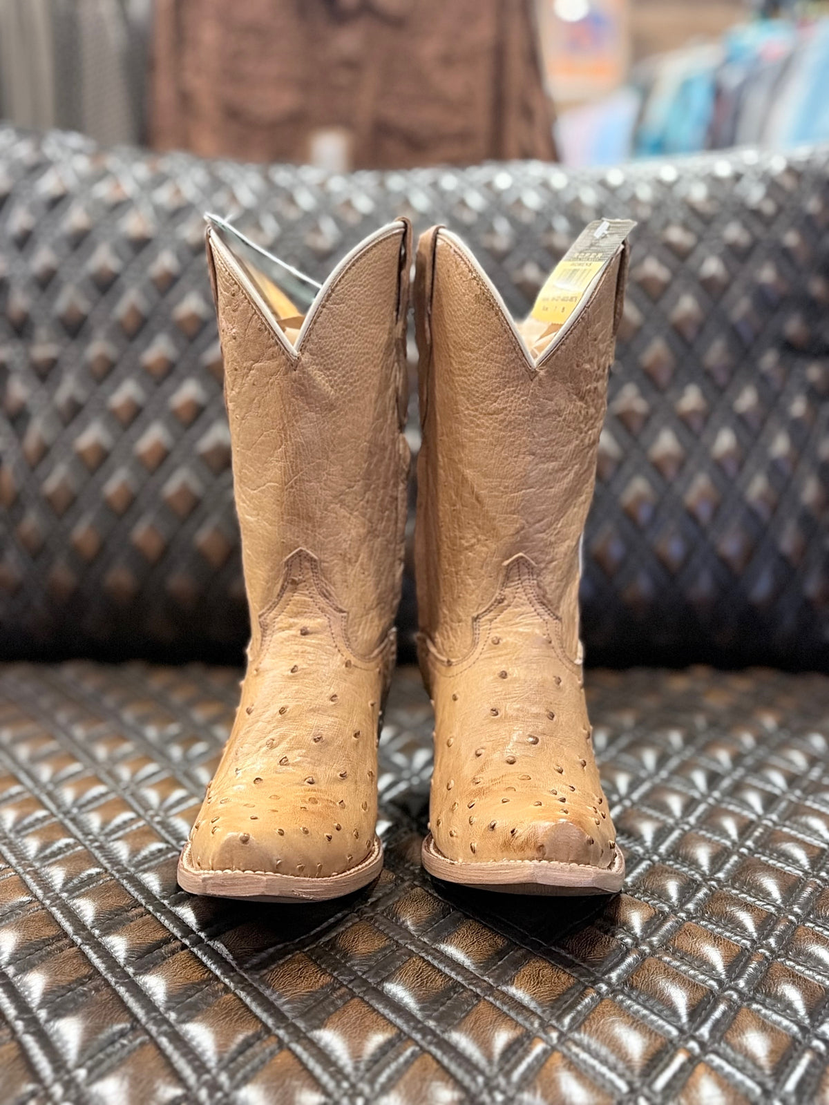 Roper Penelope Tan Ostrich Boots