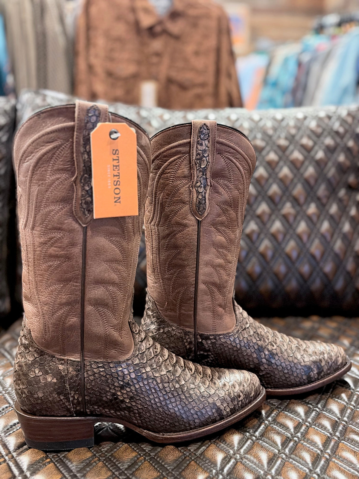 Stetson Tombstone Python Boots