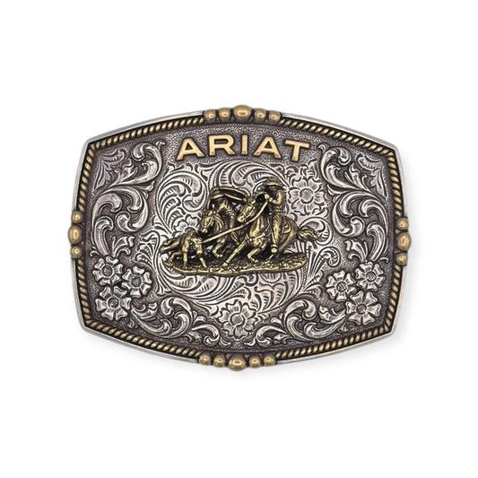 ARIAT RECTANGLE BUCKLE TEAM ROPER MULTI FINISH