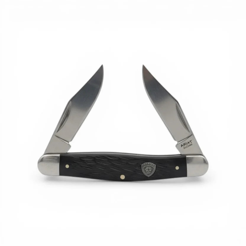 ARIAT MUSKRAT DOUBLE BLADE KNIFE BLACK