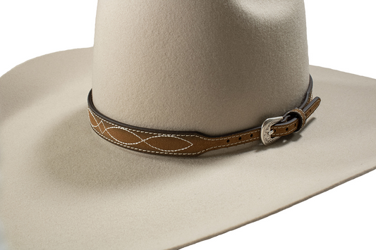 3-D Belt Roughout Boot Stitch Brown