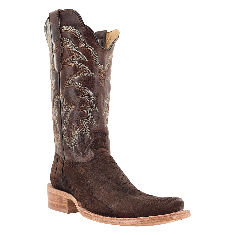 R. Watson Sueded Ostrich Leg Boots