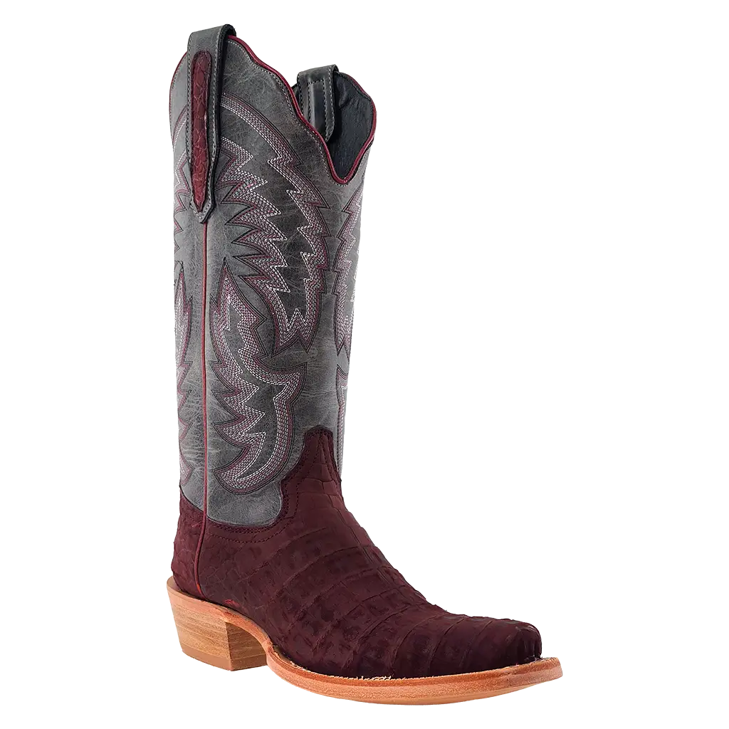 R. Watson Nubuck Rhubarb Caiman Men's Boots