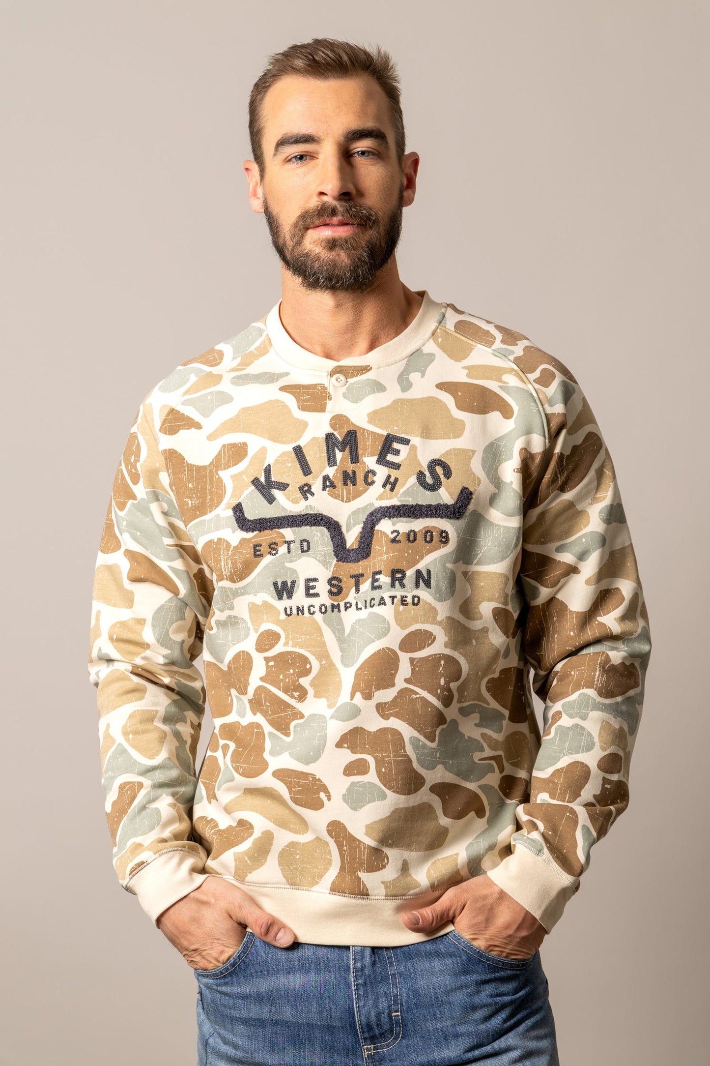 Kimes Reeves Desert Camo Men's Sweatshirt