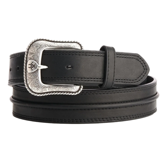Ariat Men's Black Half Center Bump Western Belt