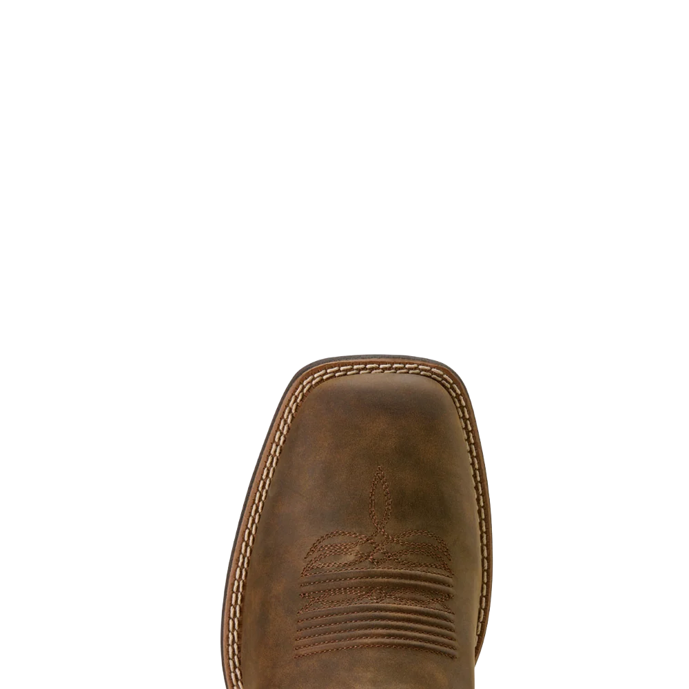 Ariat Men's Brush Creek Embroidered Aged Tan Western Boot