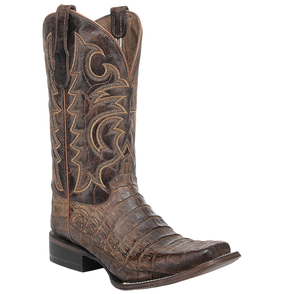 Corral Honey Caiman Embroidery Boots