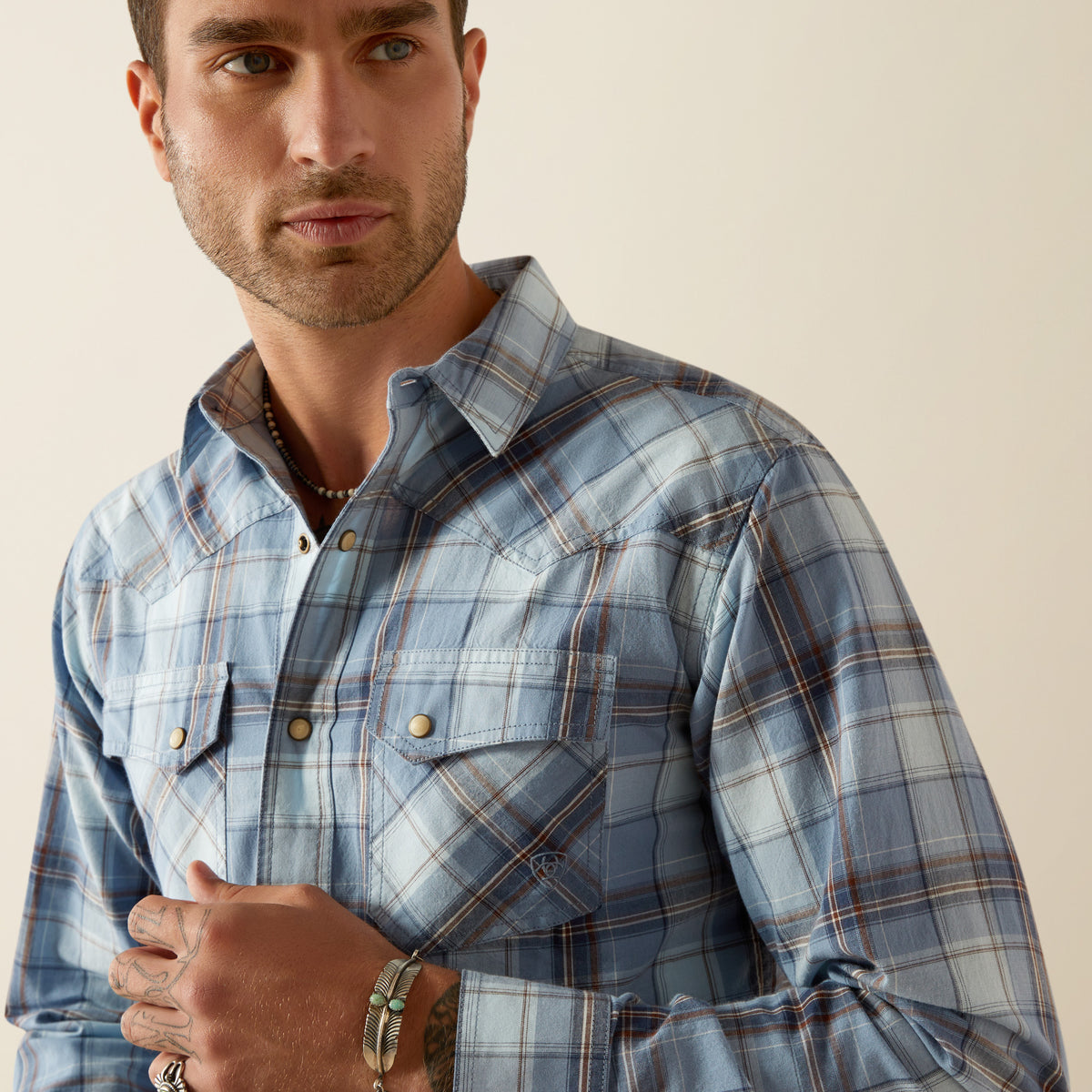 Ariat Hunter Blue Snap Up Men's