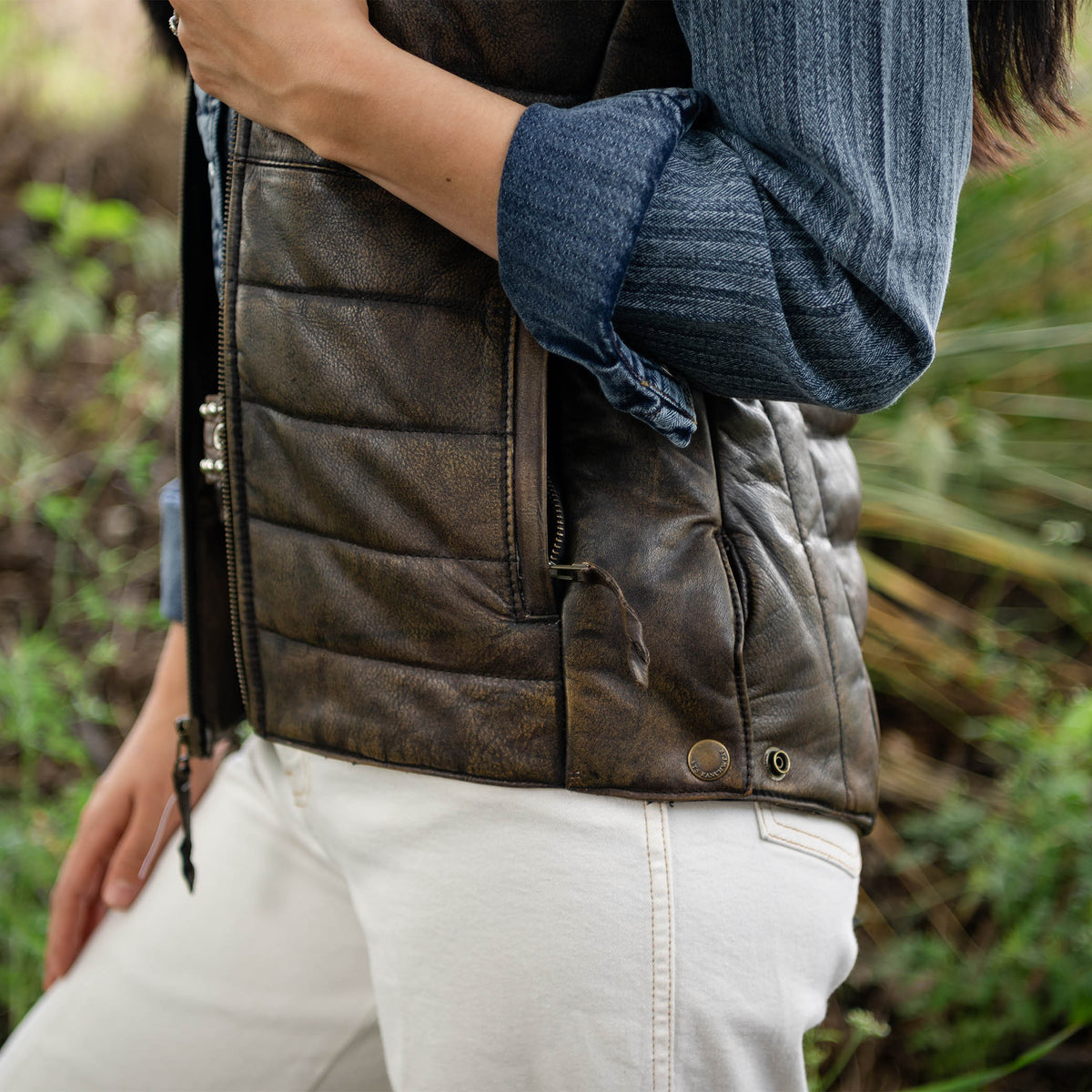Adalyn Brown Hair On Women's Vest