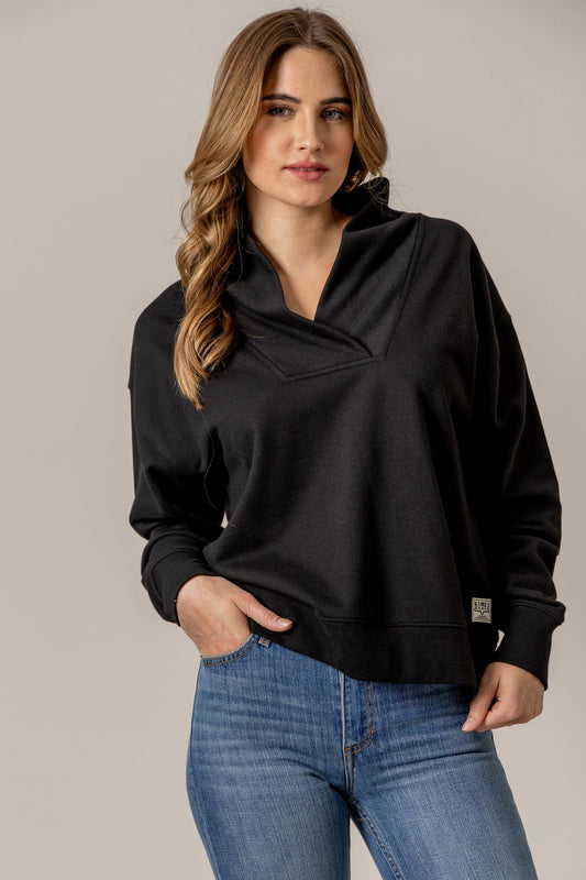 Kimes Sandy Black Cropped Crew