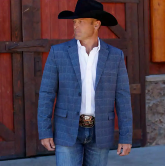 Sports Coat Navy Pinstripe | Cinch Mens