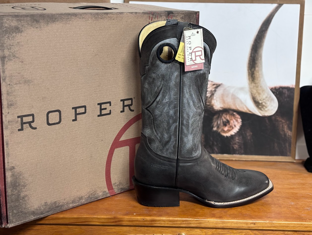 Roper Burnish Black Men's Boots