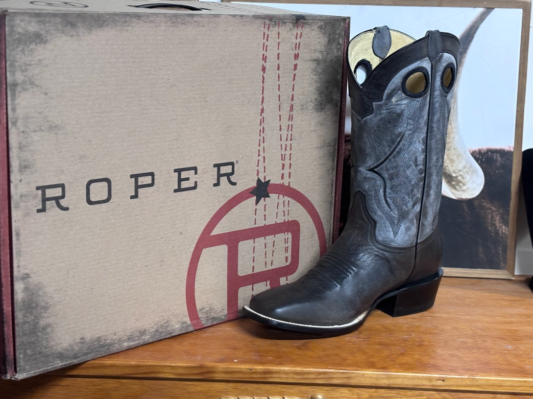Roper Burnish Black Men's Boots