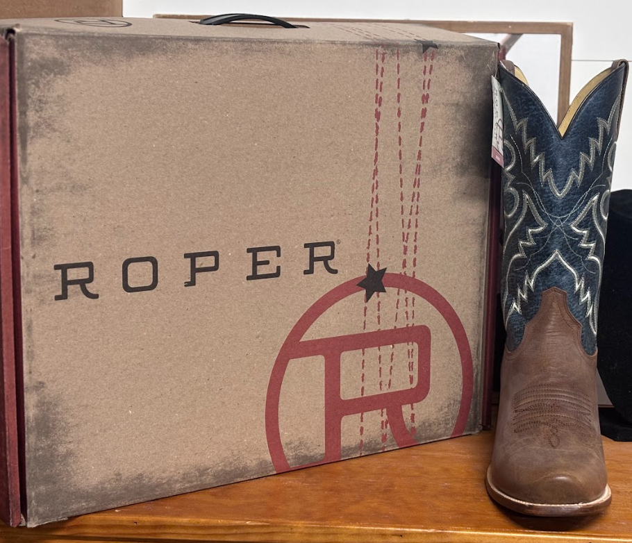 Roper Burnished Brown Leather Vamp