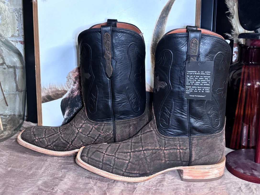 Black Jack Elephant Safari Cognac & Black Boots