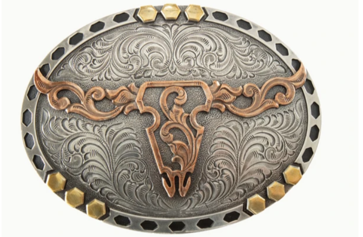 NOCONA OVAL LONGHORN MULTI - ACC BUCKLE