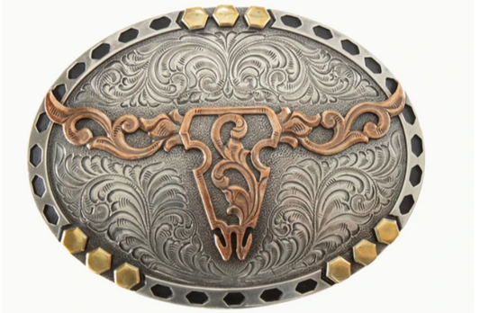 NOCONA OVAL LONGHORN MULTI - ACC BUCKLE