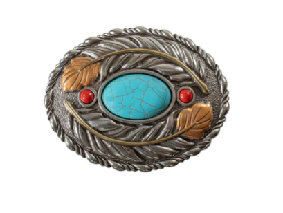 M&F Stone Feathers - Belt Buckle