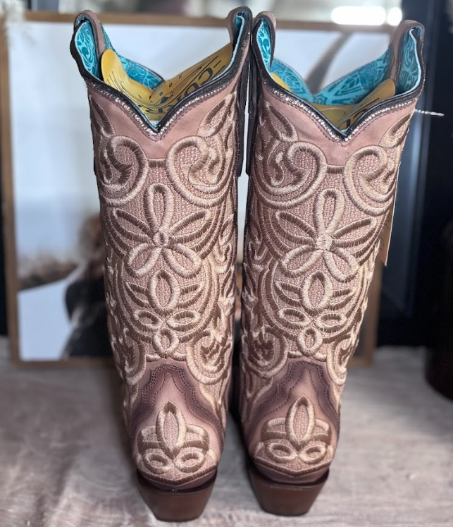 Corral Nude Flower Boots