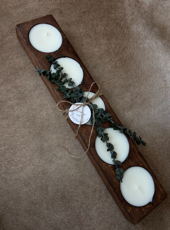 5 Hole Cheese Mold Candle - Natural