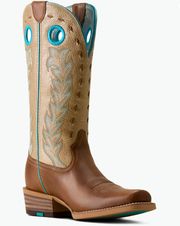 Ariat Ladies Lucera Wheat Brown Narrow Cutter Toe Western Boot